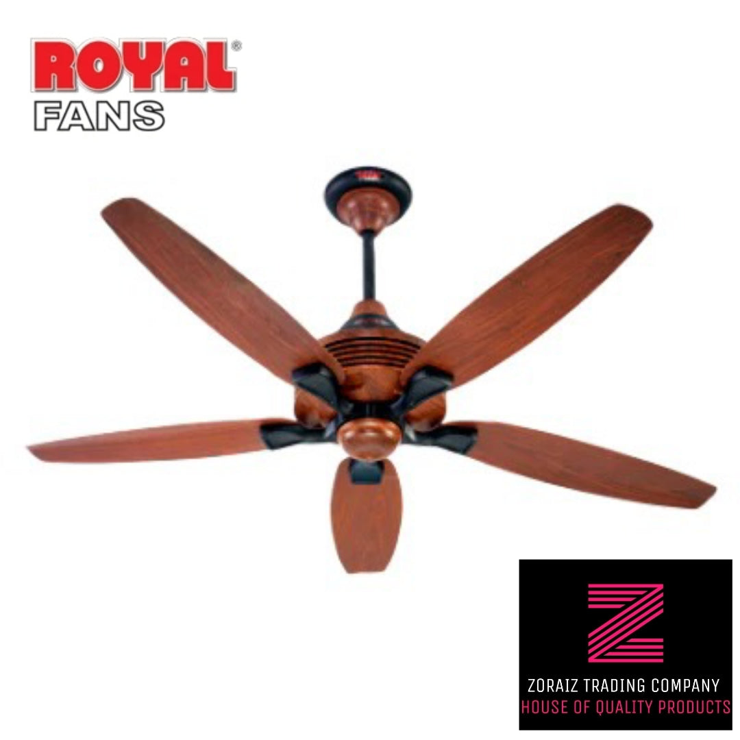 Royal Fan Ceiling 56''Lifestyle Decorum Model High Speed Ceiling Fan Pure Copper Wire 5 Blades Sheesham Wood