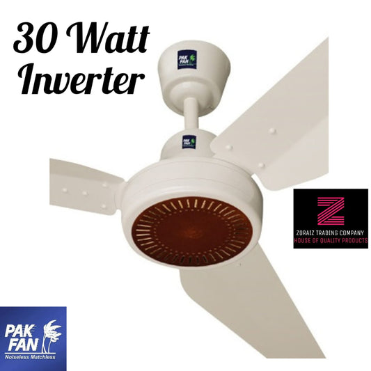 Pak Fan Ceiling 56'' Ac 30 Watt Inverter Energy Saver Remote Control Floral Eco Max Model Off white Dark Wood Pure Copper Wire