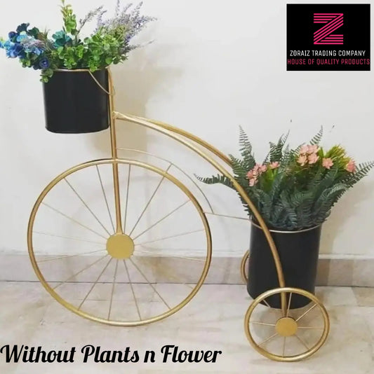 Planters - Planters Pots flower stand - Metal Plant Flower Floor Stand- Modren Planters Flower Pots - cycle Planter - Gifiting Item - House Luxery Items - With out Flowers